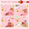 12 Pieces Beadable Pens Kit with Silicone Focal Beads, Animal Style, Black Ink, for DIY School Supplies